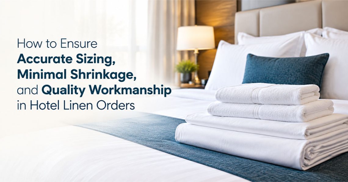 How to Ensure Accurate Sizing, Minimal Shrinkage, and Quality Workmanship in Hotel Linen Orders